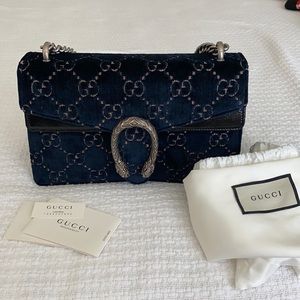 NEW Gucci Velvet GG Dionysus Shoulder Bag